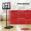 imageGoplus Portable Basketball Hoop 10FT Height Adjustable Basketball Goal w44 Shatterproof Backboard Outdoor Basketball Stand for Adults Teens Backyard Driveway5510FT  9Level  wWeight Bag