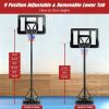 imageGoplus Portable Basketball Hoop 10FT Height Adjustable Basketball Goal w44 Shatterproof Backboard Outdoor Basketball Stand for Adults Teens Backyard Driveway5510FT  9Level  wWeight Bag
