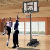 imageGoplus Portable Basketball Hoop 10FT Height Adjustable Basketball Goal w44 Shatterproof Backboard Outdoor Basketball Stand for Adults Teens Backyard Driveway4410FT  11Level  wWeight Bag
