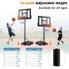 imageGoplus Portable Basketball Hoop 10FT Height Adjustable Basketball Goal w44 Shatterproof Backboard Outdoor Basketball Stand for Adults Teens Backyard Driveway4410FT  14Level