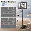 imageGoplus Portable Basketball Hoop 10FT Height Adjustable Basketball Goal w44 Shatterproof Backboard Outdoor Basketball Stand for Adults Teens Backyard Driveway4410FT  11Level  wWeight Bag