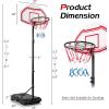 imageGoplus Portable Basketball Hoop 6487 FT Height Adjustable Basketball System with 2 Nets Fillable Base 2 Builtin Wheels 29 Backboard ampamp 16 Rim All Weather Basketball Stand for Outdoor Use