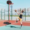 imageGoplus Portable Basketball Hoop Height Adjustable Basketball Goal System 65FT85FT wShatterproof Backboard Fillable Base ampamp Wheels Basketball Stand for Adult Kids Indoor Outdoor Use