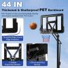 imageGoplus Portable Basketball Hoop Outdoor 10FT Basketball Goal w 44 Shatterproof Backboard Easy Adjust Height Fillable Base Free Weight Bag for Teens Adults Driveway Backyard810FT  5Level