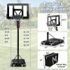 imageGoplus Portable Basketball Hoop Outdoor 10FT Basketball Goal w 44 Shatterproof Backboard Easy Adjust Height Fillable Base Free Weight Bag for Teens Adults Driveway Backyard810FT  5Level