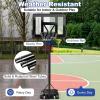 imageGoplus Portable Basketball Hoop Outdoor 10FT Basketball Goal w 44 Shatterproof Backboard Easy Adjust Height Fillable Base Free Weight Bag for Teens Adults Driveway Backyard810FT  5Level