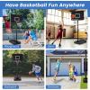 imageGoplus Portable Basketball Hoop Outdoor 6510FT Adjustable Basketball Goal System w44Inch Shatterproof Backboard Fillable Base Wheels for Kids Teens Youth Adults Backyard Driveway