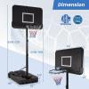imageGoplus Portable Basketball Hoop Outdoor 6510FT Adjustable Basketball Goal System w44Inch Shatterproof Backboard Fillable Base Wheels for Kids Teens Youth Adults Backyard Driveway