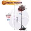 imageGoplus Portable Basketball Hoop Outdoor 6989 FT Height Adjustable Basketball Goal with 32 Shatterproof Backboard Fillable Base 2 Nets 2 Wheels Indoor Basketball Stand for Kids Youth Adults