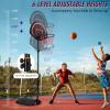 imageGoplus Portable Basketball Hoop Outdoor 6989 FT Height Adjustable Basketball Goal with 32 Shatterproof Backboard Fillable Base 2 Nets 2 Wheels Indoor Basketball Stand for Kids Youth Adults