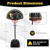 imageGoplus Portable Basketball Hoop Outdoor Indoor 42510FT 12Level Adjustable Basketball Goal w 44 Shatterproof Backboard Fillable Base Basketball Stand System for Youth Adults