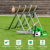 imageGoplus Portable Folding Sawhorse Adjustable Steel Sawbuck for Firewood Heavy Duty 220 lbs Sawhorse Work Table Lightweight Log Wood Cutting Saw Horses Stand