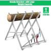 imageGoplus Portable Folding Sawhorse Adjustable Steel Sawbuck for Firewood Heavy Duty 220 lbs Sawhorse Work Table Lightweight Log Wood Cutting Saw Horses Stand