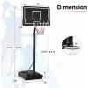 imageGoplus Portable Outdoor Basketball Hoop 6985 FT Adjustable Basketball Goal System wFillable Base Shatterproof PC Backboard Transport Wheels for Kids Teens Youth in Backyard Driveway Indoor