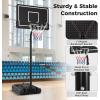 imageGoplus Portable Outdoor Basketball Hoop 6985 FT Adjustable Basketball Goal System wFillable Base Shatterproof PC Backboard Transport Wheels for Kids Teens Youth in Backyard Driveway Indoor