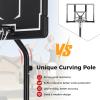 imageGoplus Portable Outdoor Basketball Hoop 6985 FT Adjustable Basketball Goal System wFillable Base Shatterproof PC Backboard Transport Wheels for Kids Teens Youth in Backyard Driveway Indoor