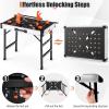 imageGoplus Portable Workbench 33 x 24 Foldable Workmate Work Bench w2 Quick Clamps 4 Clamp Dogs 3 Tool Boxes Portable Handle 1000LBS Capacity Lightweight Folding Work Table for Garage Workshop