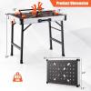 imageGoplus Portable Workbench 33 x 24 Foldable Workmate Work Bench w2 Quick Clamps 4 Clamp Dogs 3 Tool Boxes Portable Handle 1000LBS Capacity Lightweight Folding Work Table for Garage Workshop