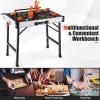 imageGoplus Portable Workbench 33 x 24 Foldable Workmate Work Bench w2 Quick Clamps 4 Clamp Dogs 3 Tool Boxes Portable Handle 1000LBS Capacity Lightweight Folding Work Table for Garage Workshop