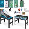 imageGoplus 14in1 Multi Game Table Combo Game Table wFoosball Air Hockey Pool Table Tennis Basketball Chess Checkers Bowling Shuffleboard Kids Adults Gifts for Home Arcade Game Room