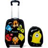 imageGoplus 2PC Kids Luggage 12quot ampamp 16quot Kids Carry On Luggage Set with 4 Spinner Wheels Lightweight Rolling Spinner Suitcase for Children Toddlers Boys and Girls TravelMonsters