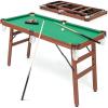 imageGoplus 55 Pool Table Set Folding Billiards Table 2 Cue Sticks 16 Balls 2 Chalks Triangle Brush Foldable Legs Portable Game Table for Kids Adults Family Game Room Bar Office