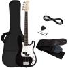 imageGoplus Electric Bass Guitar Full Size 4 String with Strap Guitar Bag Amp Cord Black Bass 4 StrapsBlack Bass 4 Straps