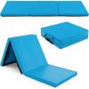 imageGoplus Folding Gymnastics Mat 6 x 2 x 2 Thick TriFold Exercise Tumbling Mat wCarrying Handles Hook ampamp Loop Fastener Gym mats for Home Fitness Yoga Aerobics Workouts Martial ArtsBlue