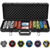 imageGoplus Poker Chip Set 300 PCS500 PCS 14 Gram Clay Poker Chips w Aluminum Case Card Decks Dealer Buttons Dices for Texas Holdem Blackjack Casino Gambling 500 PCS Chips Set500 PCS Chips Set