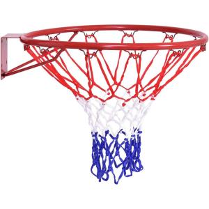imageGoplus 1815 Replacement Basketball Rim Wall Door Mounted Basketball Hoop with All Weather Net Indoor Outdoor Hanging Basketball Rim Goal Outside18 Inches  Red