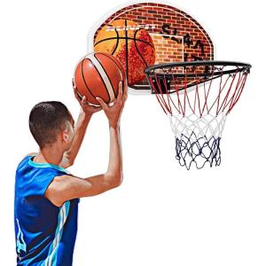 imageGoplus 29quot x 20quot Basketball Hoop Wall Mounted Portable Basketball Backboard Indoor Outdoor Sports Suitable for Adults and Kids Play