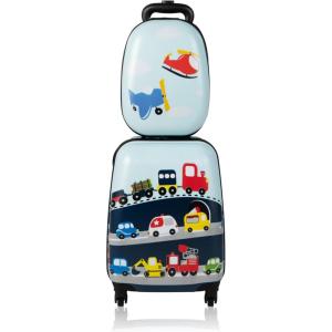 imageGoplus 2PC Kids Luggage 12quot ampamp 16quot Kids Carry On Luggage Set with 4 Spinner Wheels Lightweight Rolling Spinner Suitcase for Children Toddlers Boys and Girls TravelCar