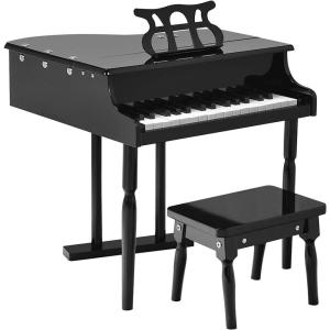 imageGoplus 30Key Classical Kids Piano Mini Grand Piano Wooden LearntoPlay Musical Instrument Toy with Bench Piano Lid Music Rack Gift for Boys Girls Aged 2 Baby Toddler 4 Straight LegBlue3 Straight LegBlack