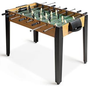 imageGoplus 48 Foosball Table Wooden Soccer Games Table w 2 Footballs Score Keepers Indoor Home Game Room Arcade Competition Sized Football Table for Adult Kids YouthWood