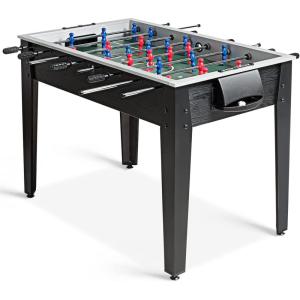 imageGoplus 48 Foosball Table Wooden Soccer Games Table w 2 Footballs Score Keepers Indoor Home Game Room Arcade Competition Sized Football Table for Adult Kids YouthBlack