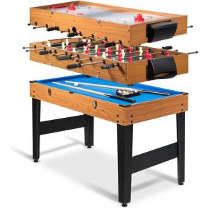imageGoplus 48 Inch Game Table 3in1 Combo Table Set wAdult Size Foosball Table Pool Table Slide Hockey Table Multi Game Table wBilliard Soccer ampamp Hockey for Arcade Party Family Night Game Room