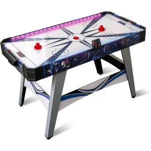 imageGoplus 54quot Air Hockey Table Hockey Game Table wLED Scoreboard Lights 2 Pucks 2 Pushers Powerful 12V Motor Indoor Powered Arcade Style Table for Kids Adults Game Room Home Office