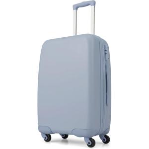 imageGoplus Carry On Luggage 20 Inch Lightweight 100 PC Hardshell Suitcase with TSA Lock Height Adjustable Handle Spinner Wheels Airline Approved Luggage for Travel Business Light Steel BlueLight Steel Blue