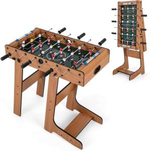 imageGoplus Folding Foosball Table 27 Wooden Soccer Game Table with 2 Footballs ampamp Score Keepers Indoor Outdoor Portable Football Game Set for Kids Adults Arcades Bars Parties Family Nights