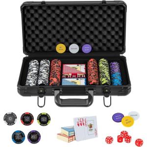 imageGoplus Poker Chip Set 300 PCS500 PCS 14 Gram Clay Poker Chips w Aluminum Case Card Decks Dealer Buttons Dices for Texas Holdem Blackjack Casino Gambling 500 PCS Chips Set300 PCS Chips Set