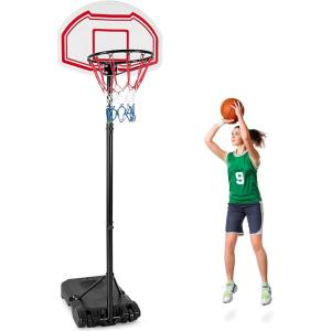 imageGoplus Portable Basketball Hoop 6487 FT Height Adjustable Basketball System with 2 Nets Fillable Base 2 Builtin Wheels 29 Backboard ampamp 16 Rim All Weather Basketball Stand for Outdoor Use