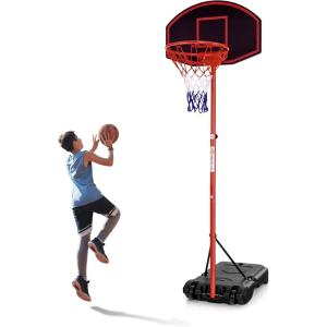 imageGoplus Portable Basketball Hoop Height Adjustable Basketball Goal System 65FT85FT wShatterproof Backboard Fillable Base ampamp Wheels Basketball Stand for Adult Kids Indoor Outdoor Use