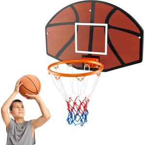 imageGoplus Wall Mount Basketball Hoop 26quot x 175quot Indoor Outdoor Basketball Games wLarge ShatterProof Backboard AntiTear Net Door Wall Mounted Basketball Playset for Backyard Family Kids Adults