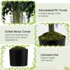 imageGoplus 22 Artificial Boxwood Topiary Ball Tree Set of 2 UV Resistant Faux Potted Plants Artificial Shrubs Bushes with Orange Fruits Fake Evergreen Artificial Topiary for Home Front Porch DecorWisteria
