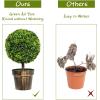 imageGoplus 22 Artificial Boxwood Topiary Ball Tree Set of 2 UV Resistant Faux Potted Plants Artificial Shrubs Bushes with Orange Fruits Fake Evergreen Artificial Topiary for Home Front Porch DecorGreen