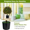 imageGoplus 22 Artificial Boxwood Topiary Ball Tree Set of 2 UV Resistant Faux Potted Plants Artificial Shrubs Bushes with Orange Fruits Fake Evergreen Artificial Topiary for Home Front Porch DecorOrange