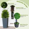 imageGoplus 22 Artificial Boxwood Topiary Ball Tree Set of 2 UV Resistant Faux Potted Plants Artificial Shrubs Bushes with Orange Fruits Fake Evergreen Artificial Topiary for Home Front Porch DecorCedar Tree
