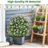imageGoplus 22 Artificial Boxwood Topiary Ball Tree Set of 2 UV Resistant Faux Potted Plants Artificial Shrubs Bushes with Orange Fruits Fake Evergreen Artificial Topiary for Home Front Porch DecorPurple