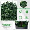 imageGoplus 22 Artificial Boxwood Topiary Ball Tree Set of 2 UV Resistant Faux Potted Plants Artificial Shrubs Bushes with Orange Fruits Fake Evergreen Artificial Topiary for Home Front Porch DecorWhite Fruits