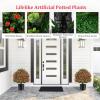 imageGoplus 22 Artificial Boxwood Topiary Ball Tree Set of 2 UV Resistant Faux Potted Plants Artificial Shrubs Bushes with Orange Fruits Fake Evergreen Artificial Topiary for Home Front Porch DecorRose